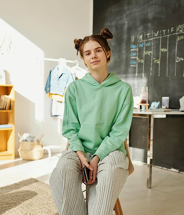 portrait d'une adolescente